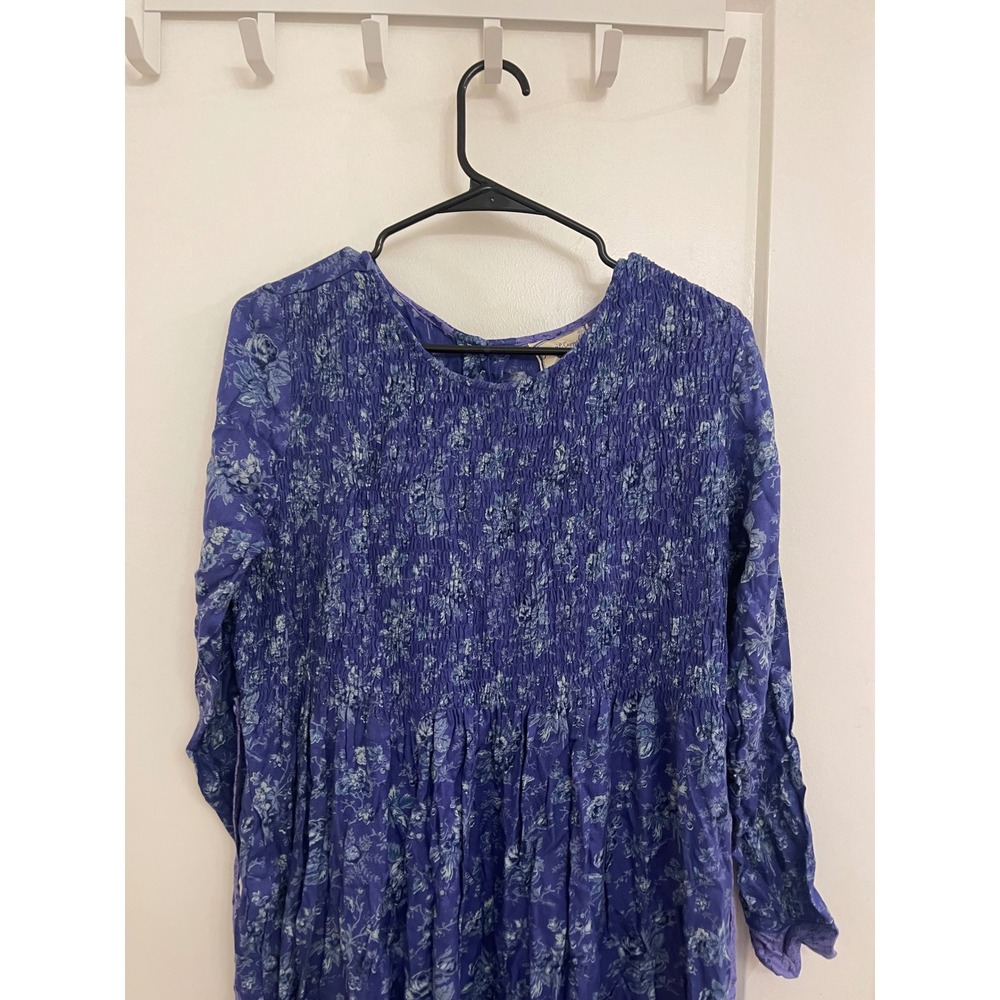 Vintage April Cornell Purple Floral Whimseygoth Cottagecore Dress